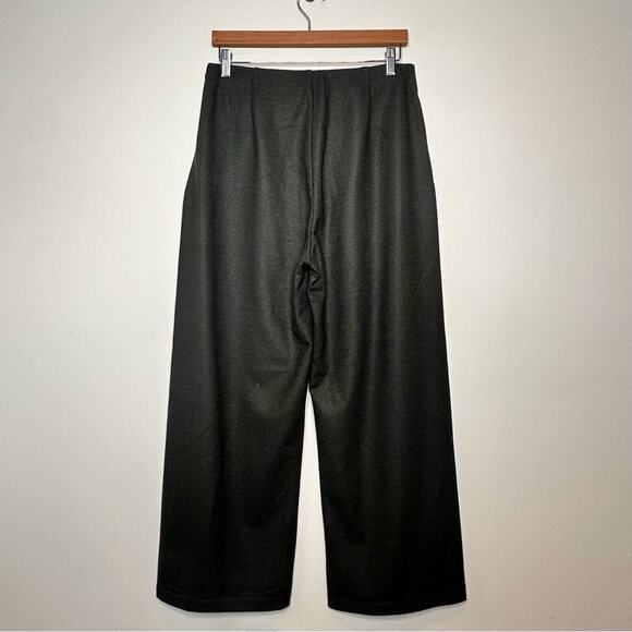 Eileen Fisher Wool Wide Leg Pants Size Medium Full Length Chocolate Brown NWT - Picture 7 of 10
